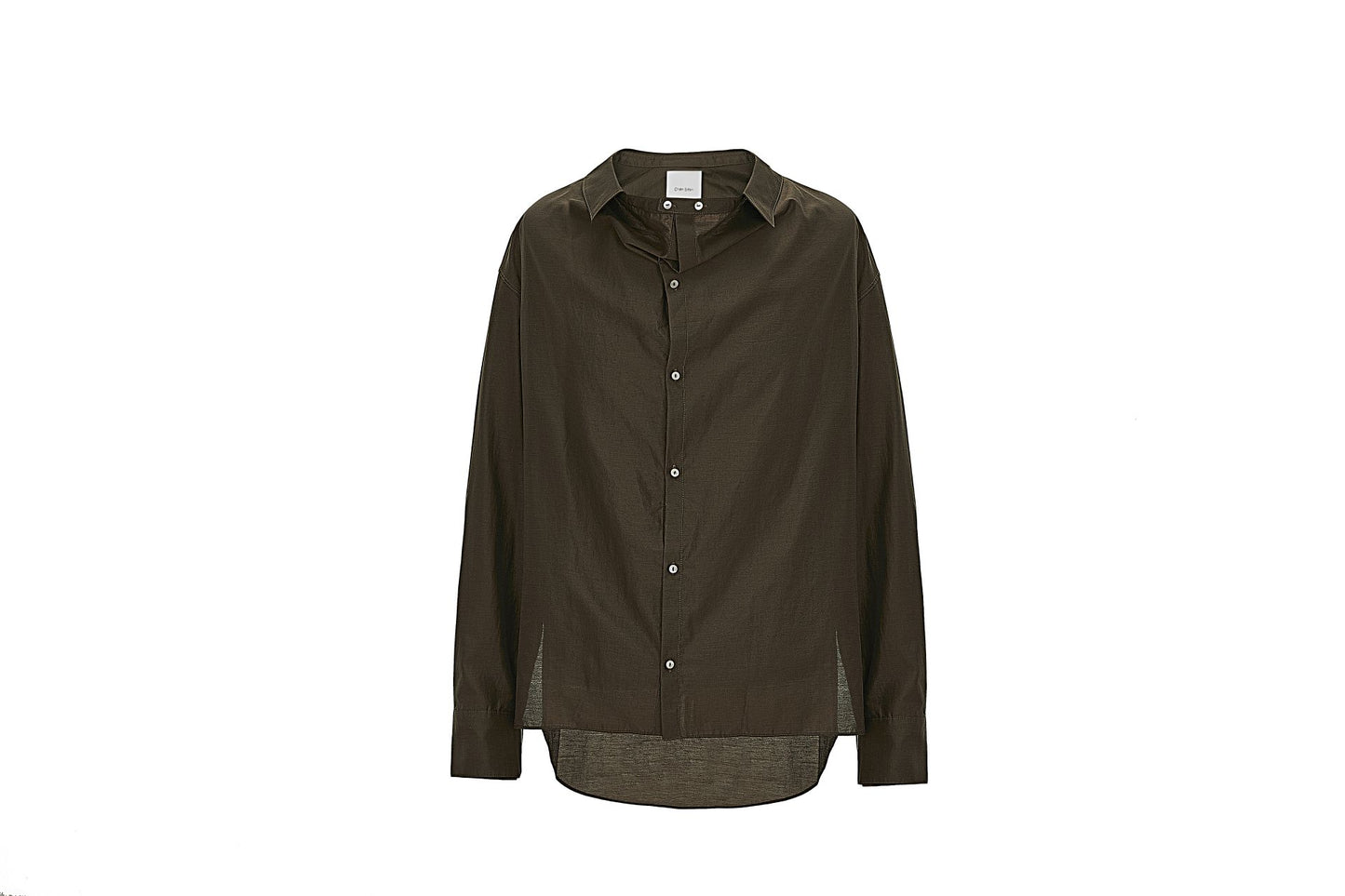 Bamboo fiber blended shirt with swing collar